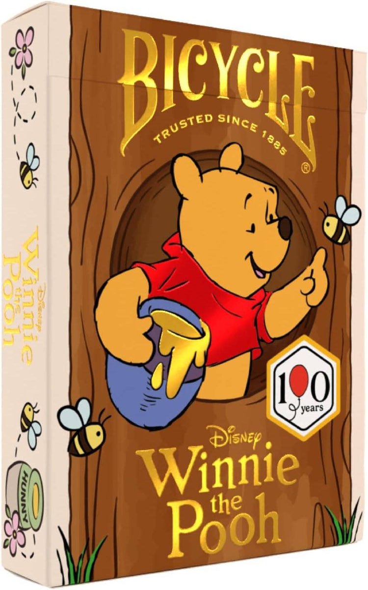 Jeu de cartes Bicycle Winnie l'Ourson, licence officielle Disney, fond crème