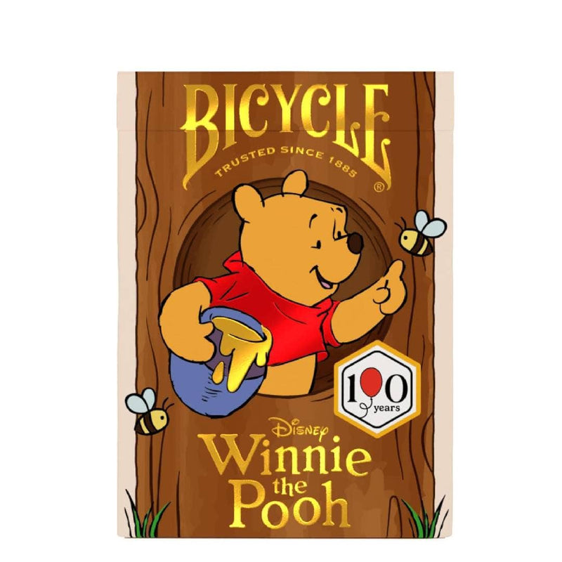 Jeu de cartes Bicycle Winnie l'Ourson, licence officielle Disney, fond crème