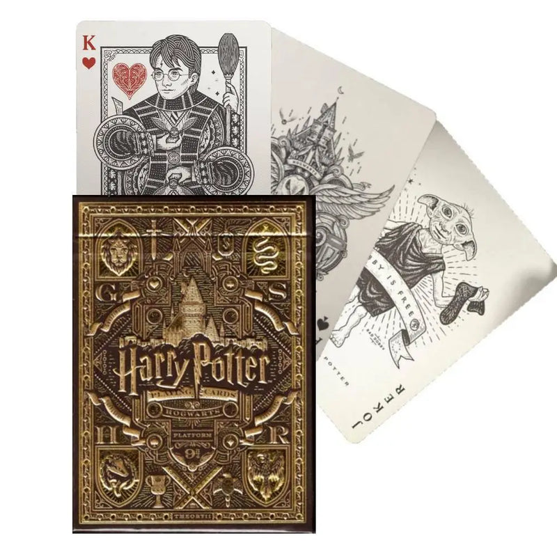 Jeu de cartes Harry Potter Theory 11 édition Poufsouffle, étui jaune et doré