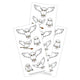 Stickers Harry Potter Hedwige la chouette portant sa lettre de Poudlard, lot de 3 planches
