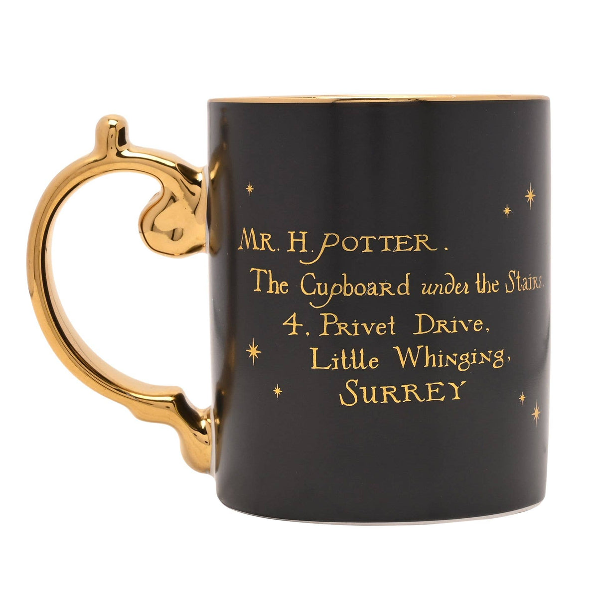 Mug en céramique Harry Potter Privet Drive de la collection Alumni, design sombre et détails dorés