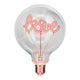 Ampoule LED néon Disney Mickey Love, filament lumineux dans un large globe en verre transparent