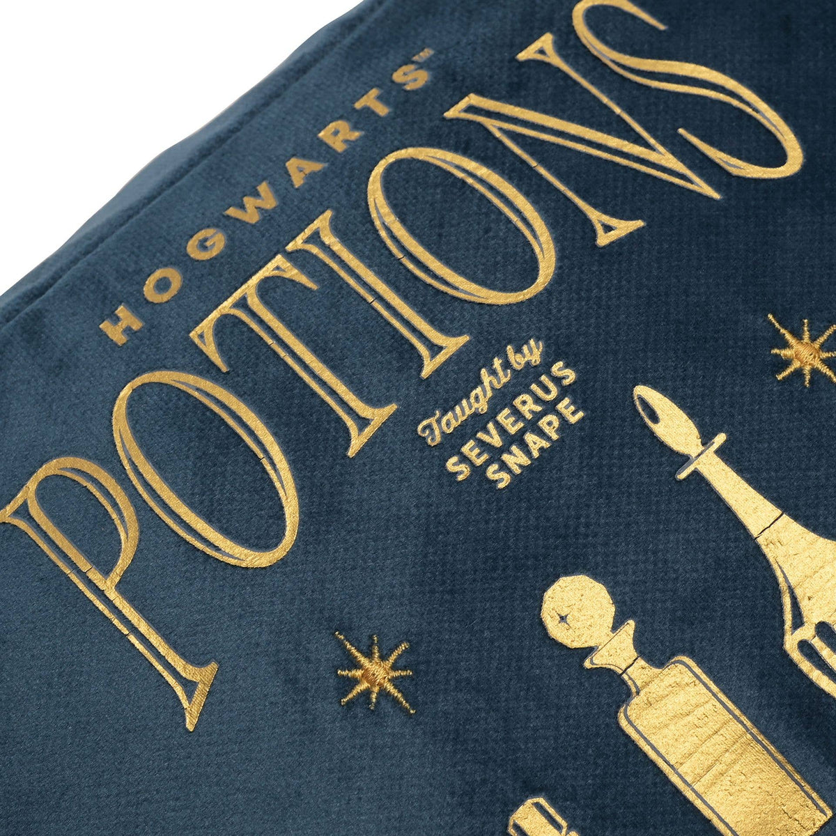 Trousse de toilette Harry Potter Potions de Poudlard en velours bleu nuit avec flacons dorés