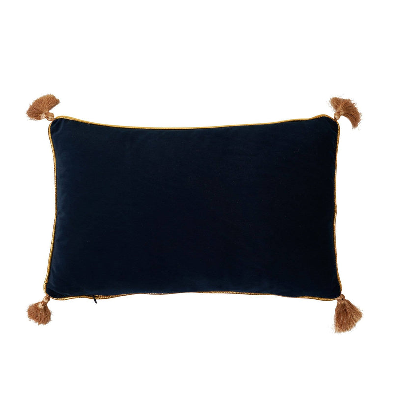 Coussin Harry Potter velours bleu étoilé illustré du cours de potions de Rogue