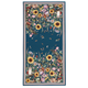 Écharpe longue botanique verte Fable England, jardin de tournesols, fleurs sauvages et animaux