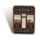 Pin's émaillé Book Club au design rétro de devanture de librairie, badge pour amateurs de lecture