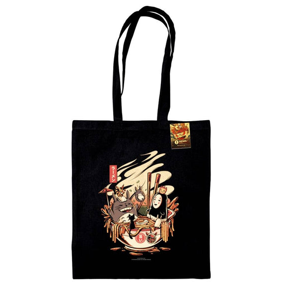 Tote bag Ramen Pool Party, sac cabas illustré esprit animation japonaise 40 x 41 cm