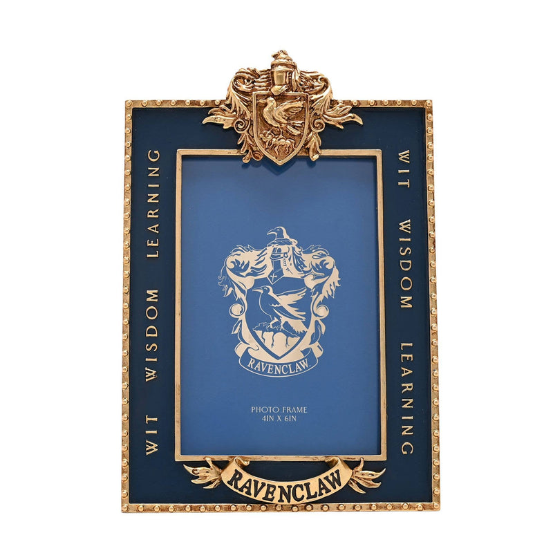 Cadre photo Harry Potter Serdaigle bleu profond aux détails dorés, blason en relief, 10 × 15 cm