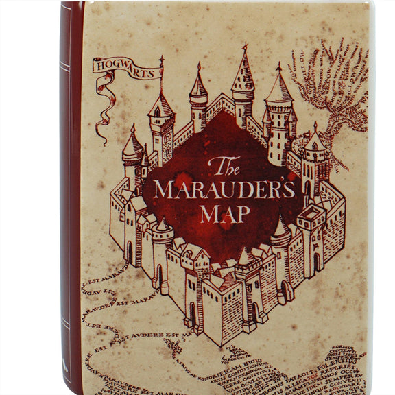 Vase en céramique en forme de livre Harry Potter décoré de la Carte du Maraudeur