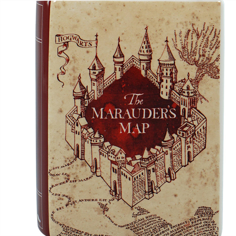 Vase en céramique en forme de livre Harry Potter décoré de la Carte du Maraudeur