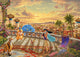 Puzzle Disney 1000 pièces Thomas Kinkade, Jasmine dansant sur la terrasse du palais d'Agrabah au couchant