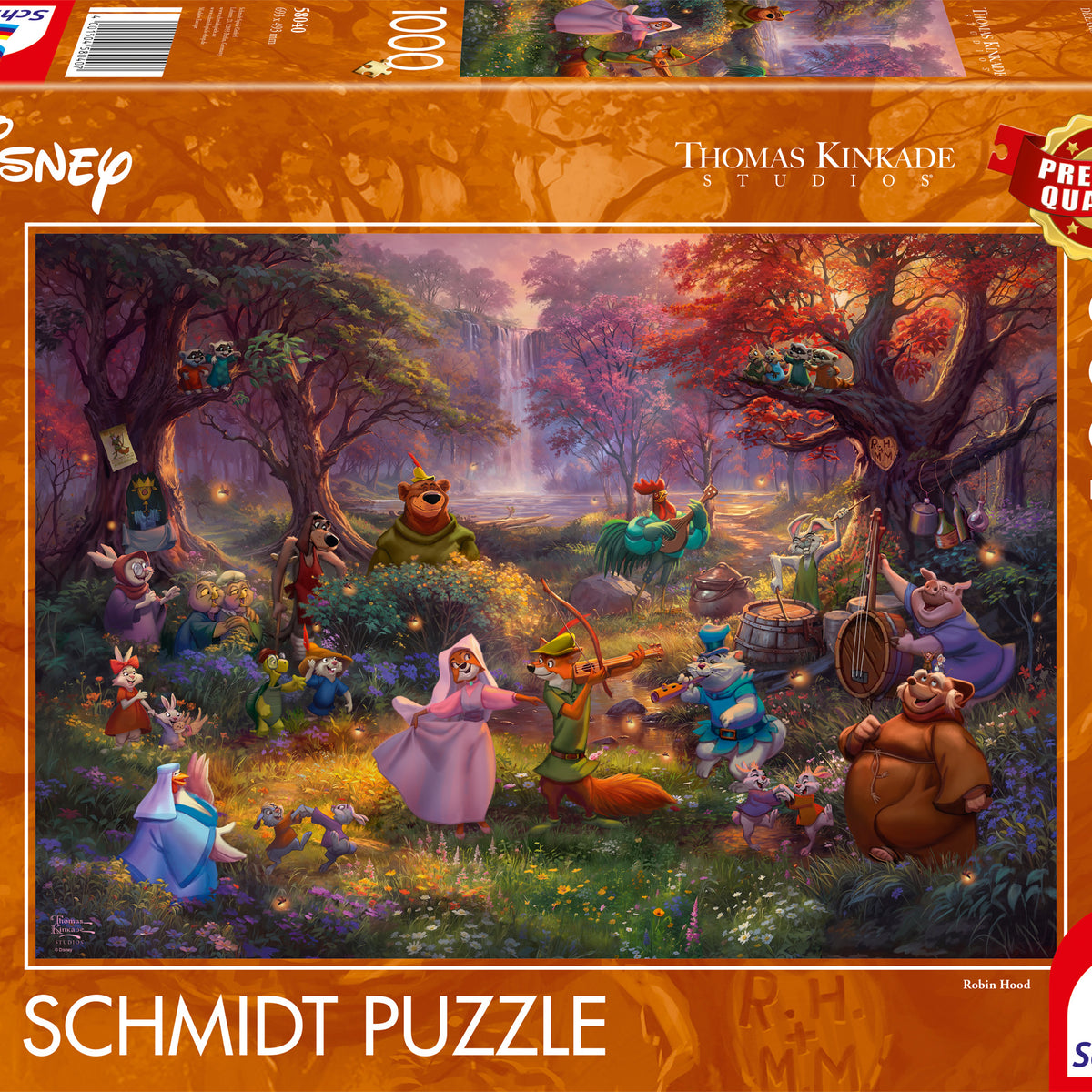 Puzzle Schmidt 1000 pièces Disney Robin des Bois par Thomas Kinkade Studios, Robin et Marianne