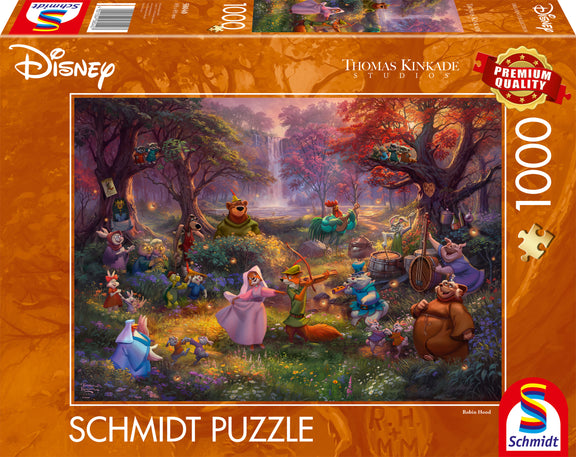 Puzzle Schmidt 1000 pièces Disney Robin des Bois par Thomas Kinkade Studios, Robin et Marianne