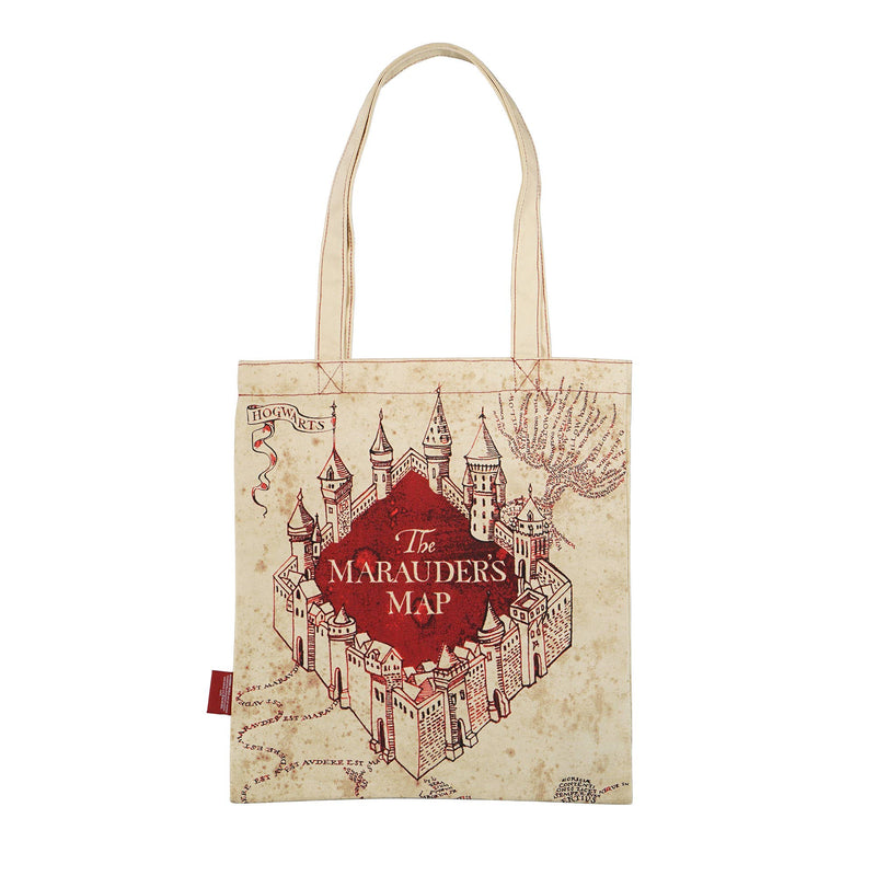 Tote bag Harry Potter en coton recyclé Half Moon Bay, imprimé Carte du Maraudeur