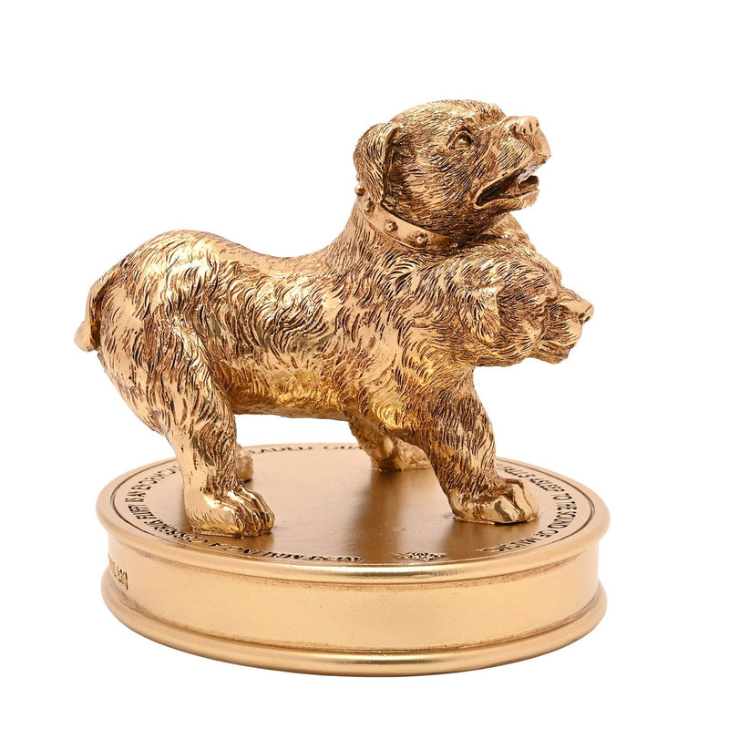 Figurine Harry Potter de Touffu, le chien à trois têtes, finition dorée