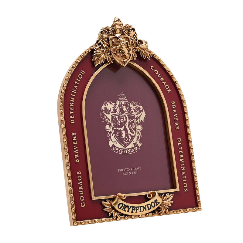 Cadre photo Harry Potter Gryffondor avec blason en relief et finitions dorées, 10 × 15 cm