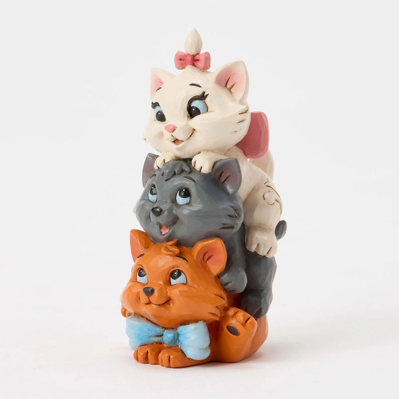 Figurine Disney Traditions Jim Shore, Marie, Berlioz et Toulouse des Aristochats empilés