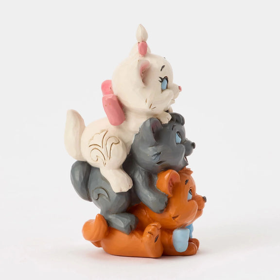 Figurine Disney Traditions Jim Shore, Marie, Berlioz et Toulouse des Aristochats empilés