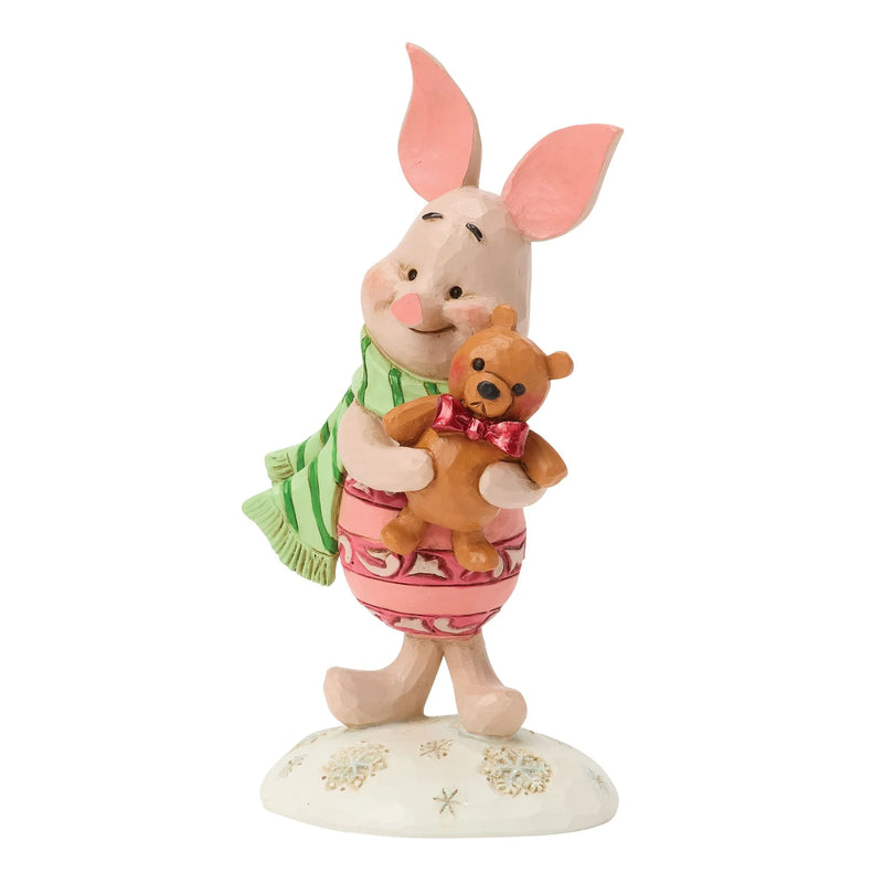 Figurine Disney Traditions Jim Shore, Porcinet de Noël avec son ours en peluche