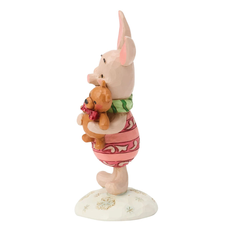 Figurine Disney Traditions Jim Shore, Porcinet de Noël avec son ours en peluche