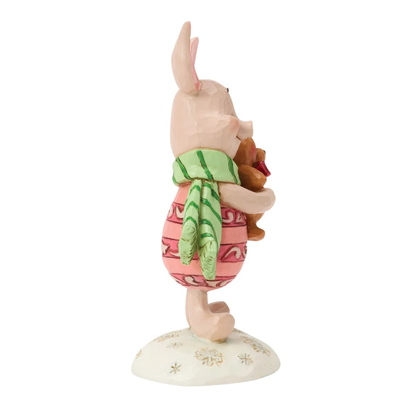 Figurine Disney Traditions Jim Shore, Porcinet de Noël avec son ours en peluche