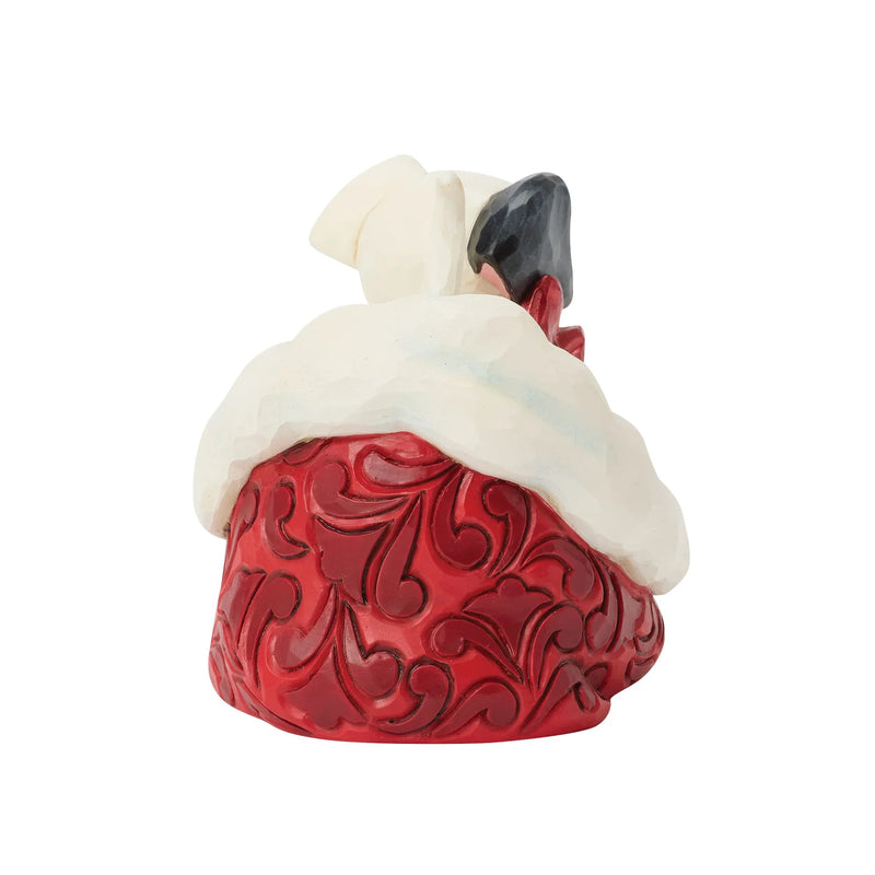 Figurine Disney Traditions Jim Shore, chiot des 101 Dalmatiens dans un bonnet de Noël