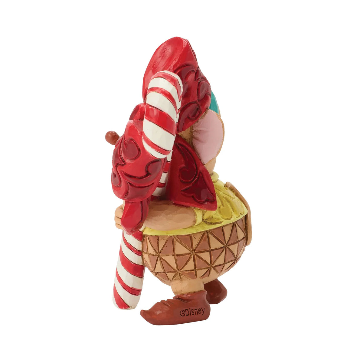 Figurine Disney Traditions Jim Shore, Gus de Cendrillon tenant un sucre d'orge de Noël