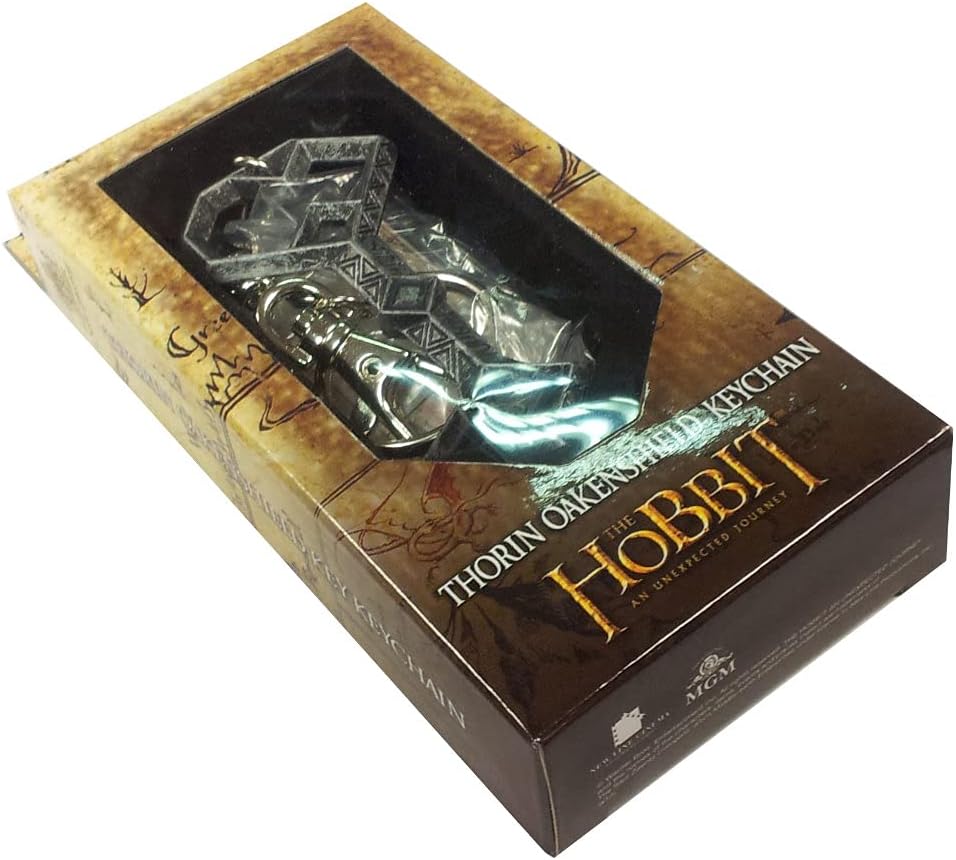 Porte-clés Noble Collection clé de Thorin en métal et carte de Thrór, Le Hobbit