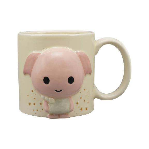 Mug céramique Harry Potter en relief, Dobby kawaii en 3D avec inscription Dobby is free