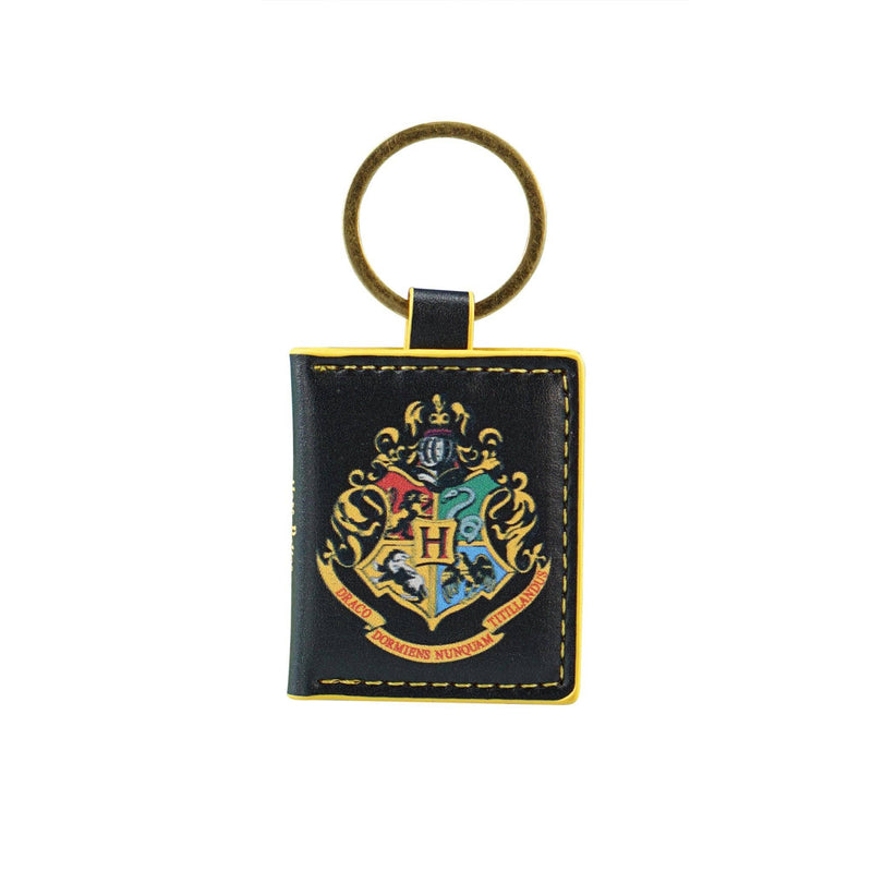Porte-clés Harry Potter en métal orné du blason de Poudlard et des quatre maisons