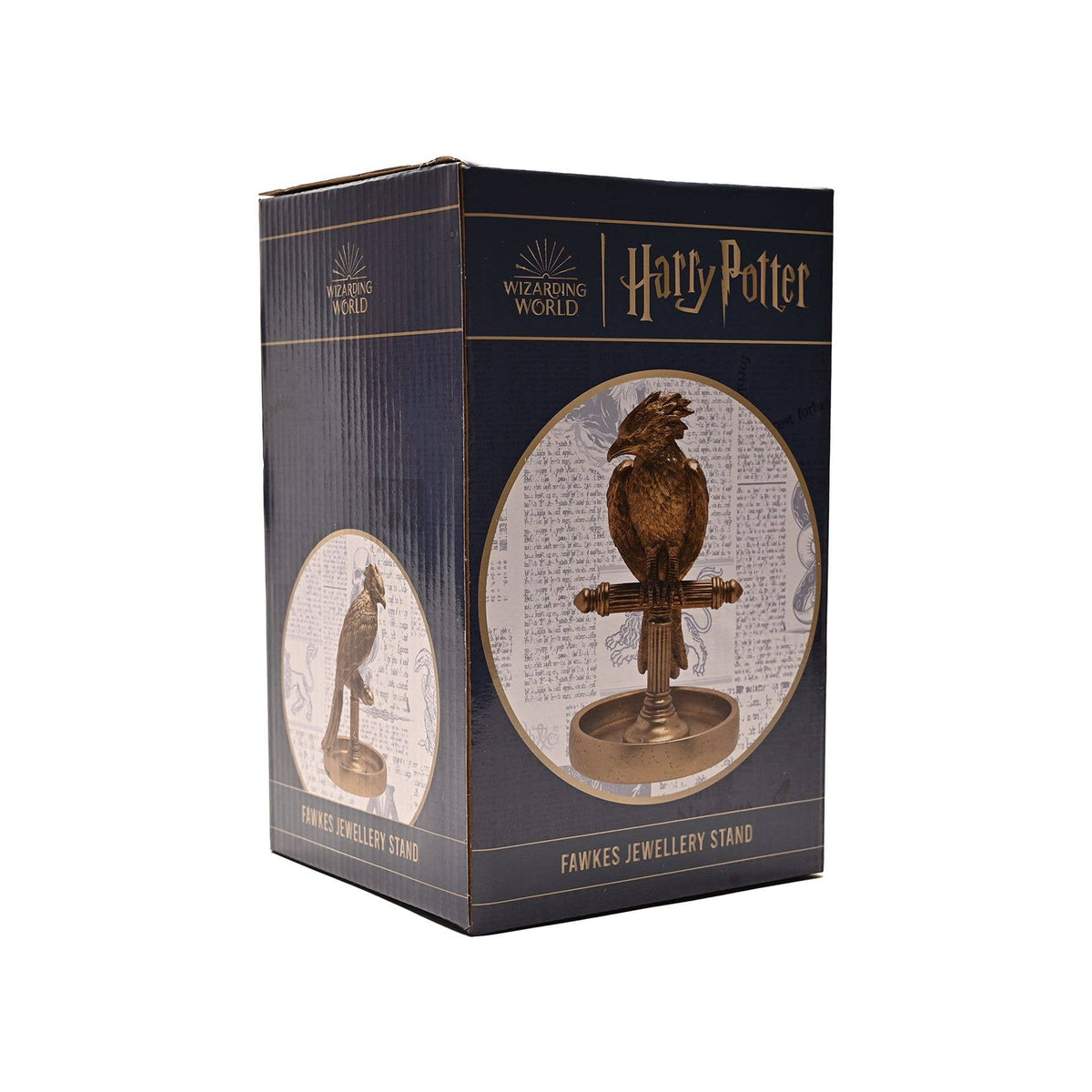 Présentoir à bijoux Harry Potter Fumseck le phénix en résine dorée au fini métallisé