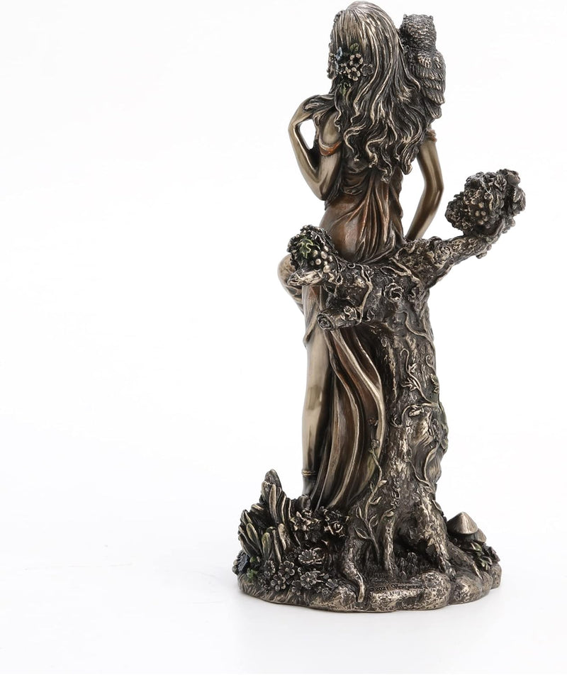 Figurine Blodeuwedd Veronese Design 21,3 cm, déesse celtique fleurie avec chouette
