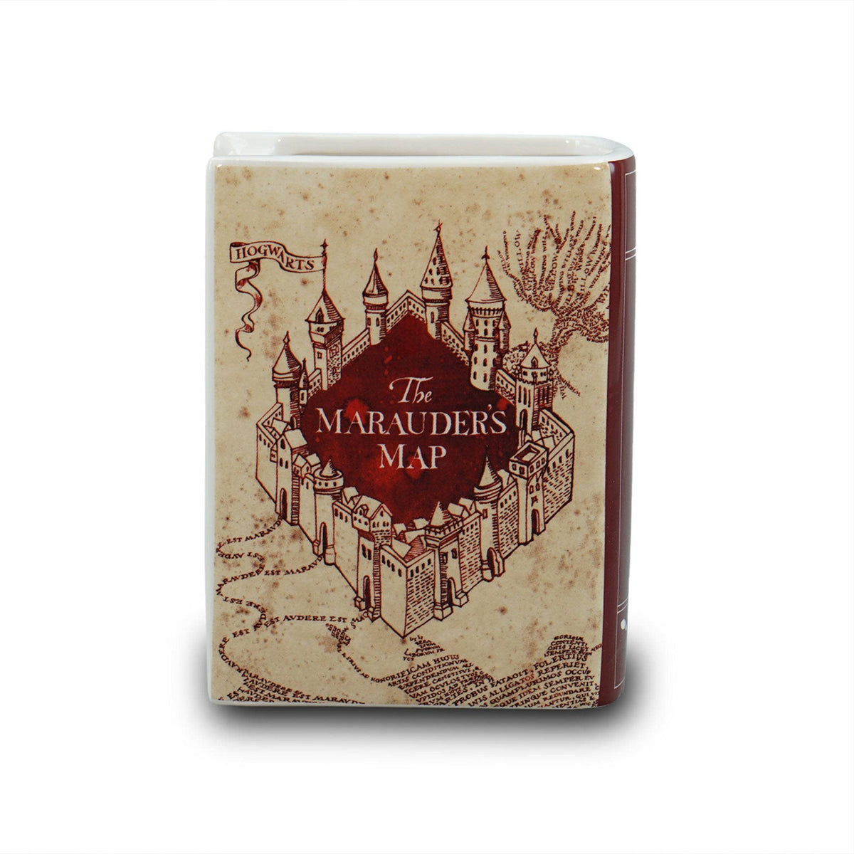 Vase en céramique en forme de livre Harry Potter décoré de la Carte du Maraudeur