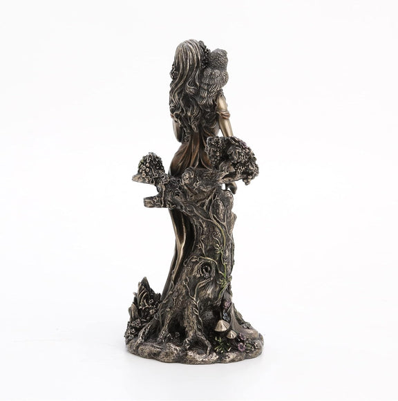 Figurine Blodeuwedd Veronese Design 21,3 cm, déesse celtique fleurie avec chouette