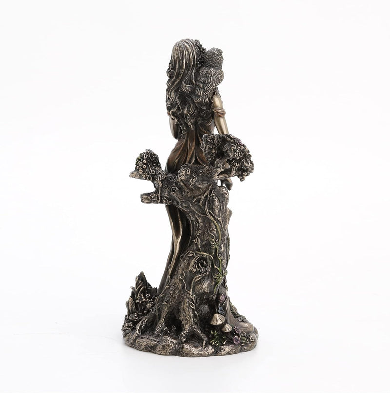 Figurine Blodeuwedd Veronese Design 21,3 cm, déesse celtique fleurie avec chouette