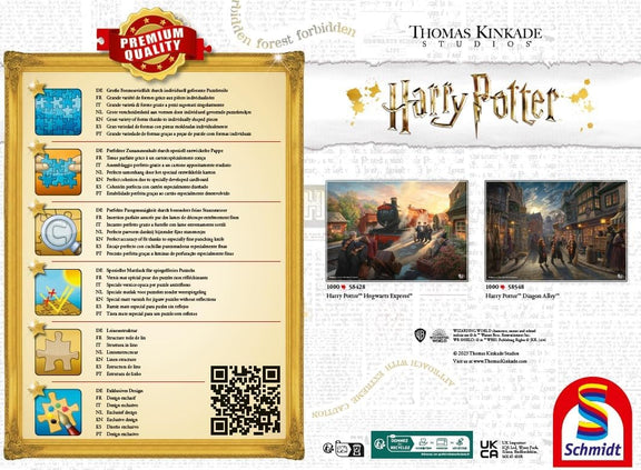 Puzzle Schmidt 1000 pièces Harry Potter, Poudlard Express sur le quai par Thomas Kinkade Studios