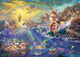 Puzzle Disney 1000 pièces Thomas Kinkade, Ariel, Eric, Sébastien et Polochon sous l'océan
