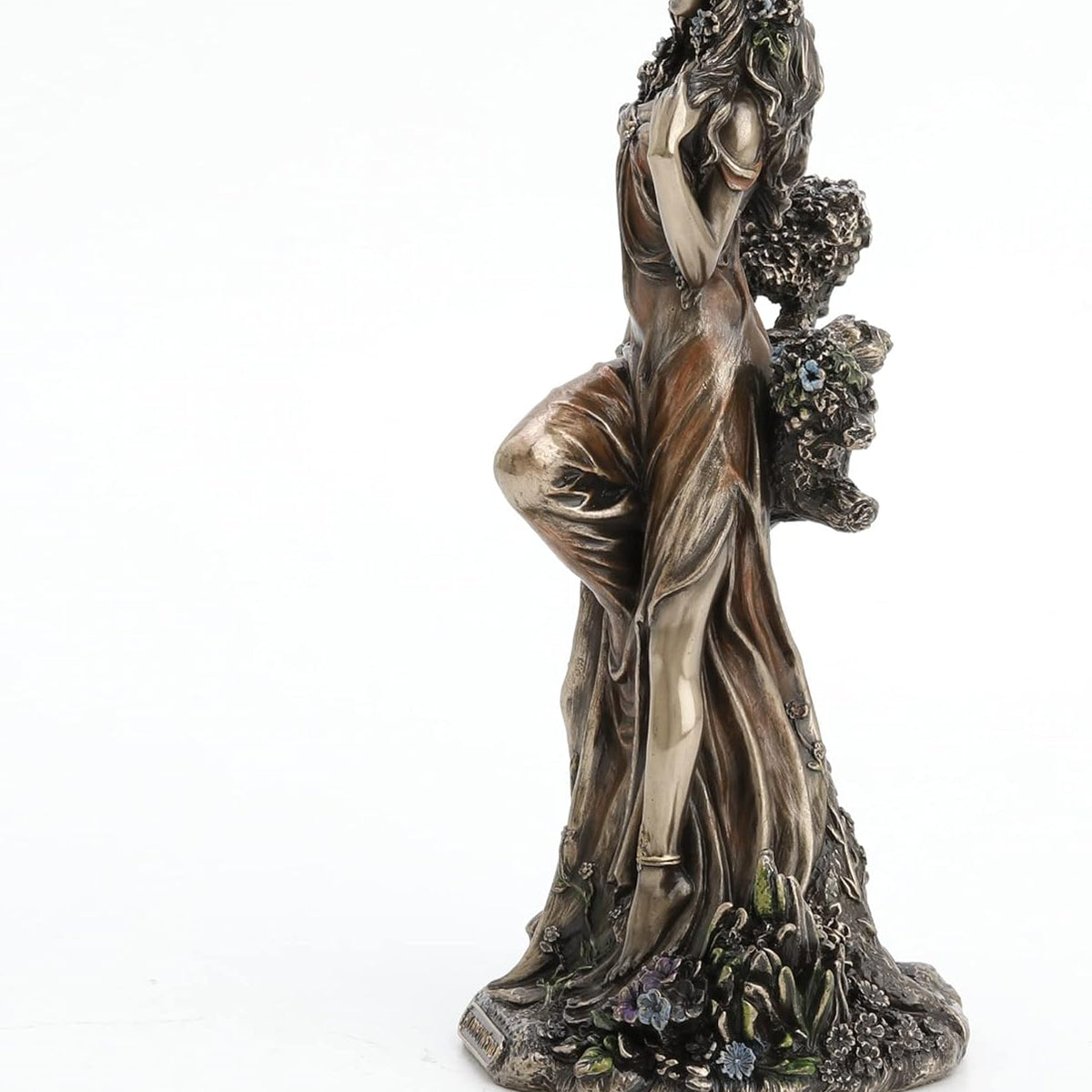 Figurine Blodeuwedd Veronese Design 21,3 cm, déesse celtique fleurie avec chouette