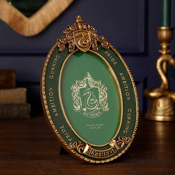 Cadre photo Harry Potter Serpentard avec blason en relief, 10 × 15 cm