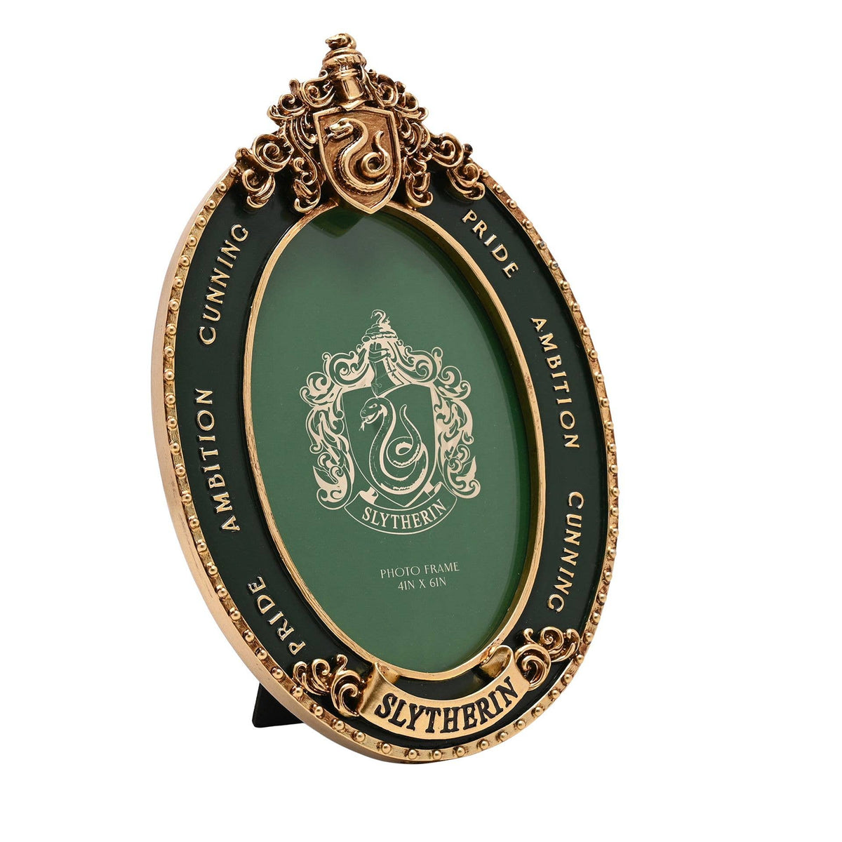 Cadre photo Harry Potter Serpentard avec blason en relief, 10 × 15 cm