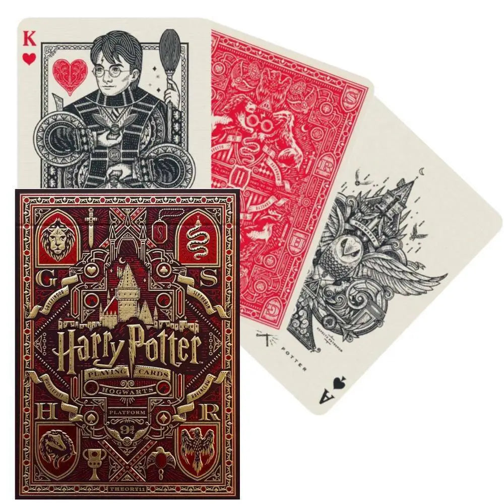 Jeu de cartes Harry Potter Theory 11 édition Gryffondor, étui rouge et or