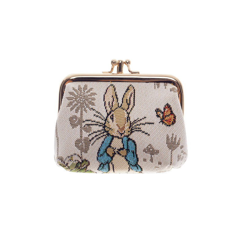Porte-monnaie en tapisserie Signare Peter Rabbit en veste bleue, illustration Beatrix Potter