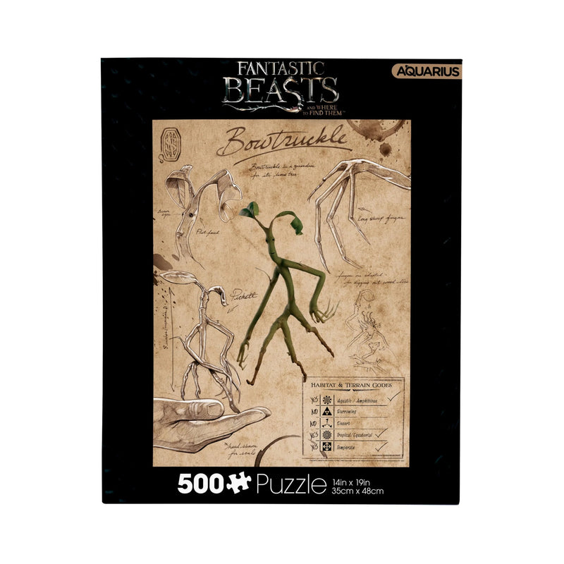 Puzzle 500 pièces Les Animaux Fantastiques avec le Botruc Pickett, croquis naturaliste