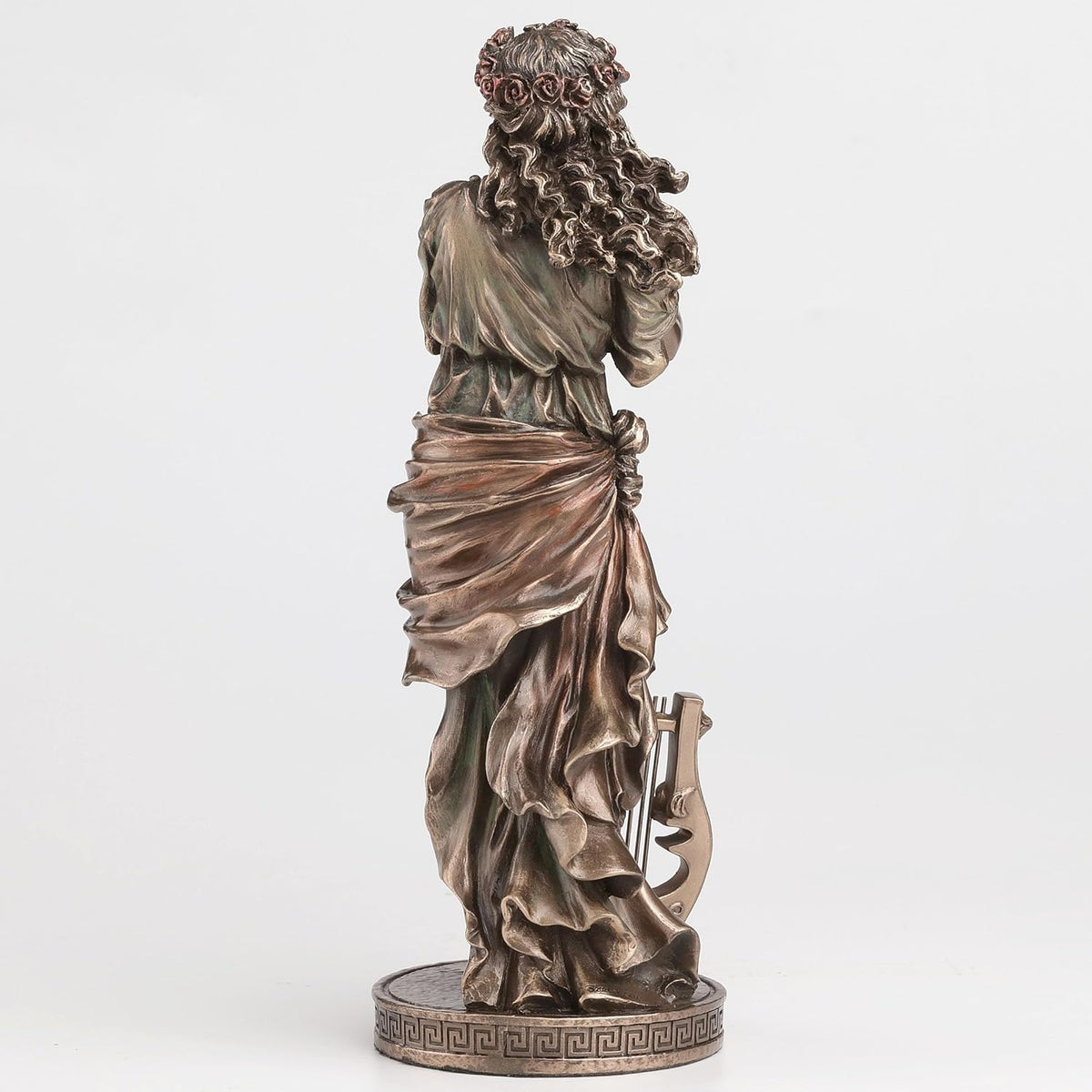 Statue Euterpe muse grecque de la musique Veronese Design, finition effet bronze