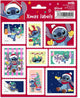 Lot de 18 étiquettes stickers Disney Stitch de Noël en tenues festives pour paquets cadeaux