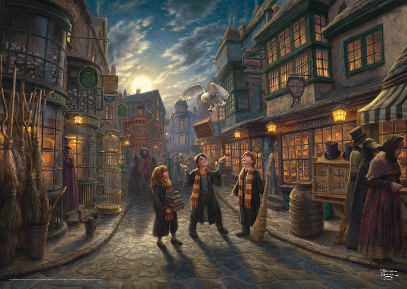 Puzzle Schmidt 1000 pièces Harry Potter, Chemin de Traverse animé par Thomas Kinkade Studios
