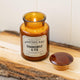 Bougie apothicaire Camomille & Figue en cire de soja dans un pot en verre ambré vintage 226 g