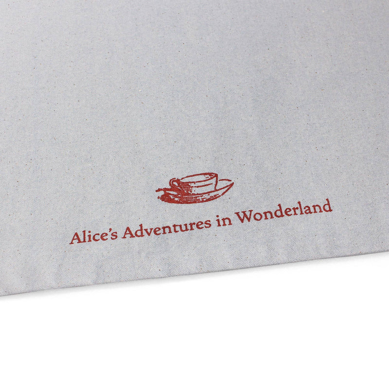 Tote bag Alice au Pays des Merveilles Curiouser, coton recyclé Half Moon Bay illustré