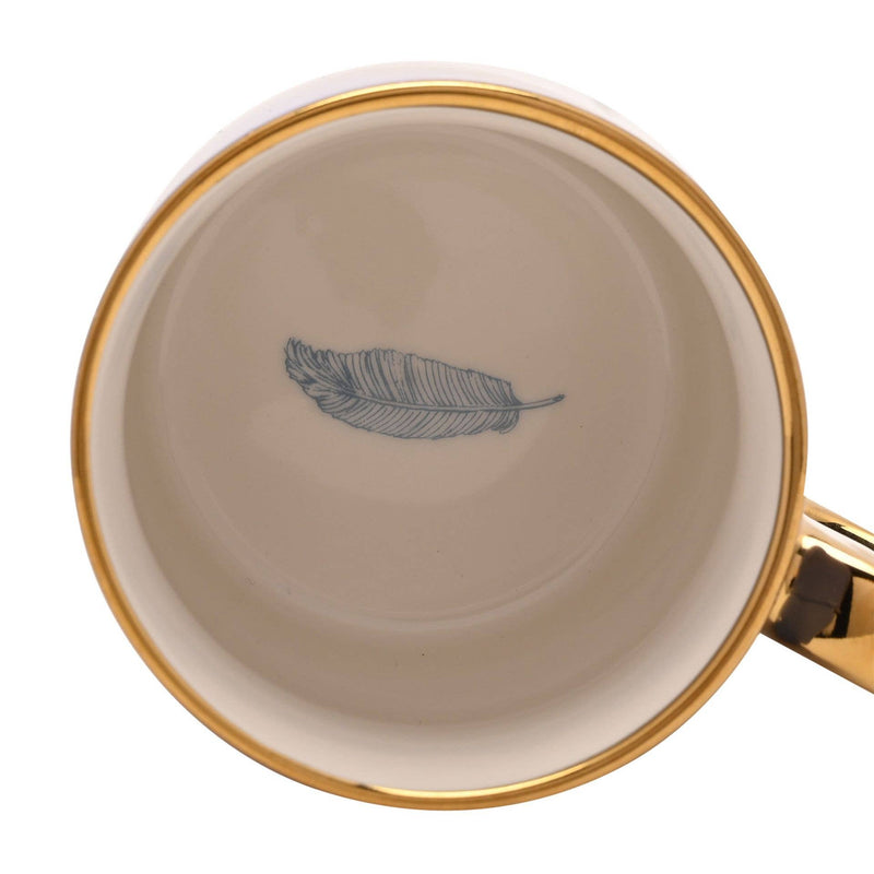 Mug en céramique Harry Potter Owl Post bleu profond à détails dorés, collection Warner Bros