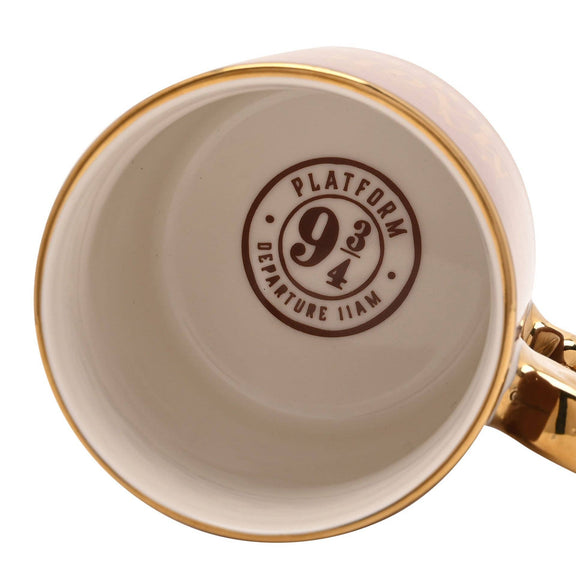 Mug en céramique Harry Potter Hogwarts Express de la collection Alumni, détails dorés sur fond sombre